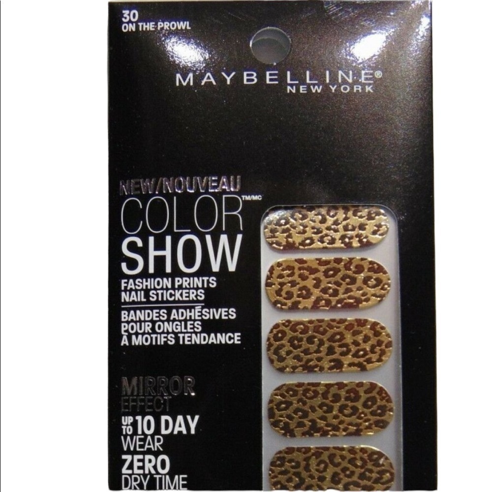 Maybelline Color Show #30 on the Prowl Nail Stickers Mirror Effect